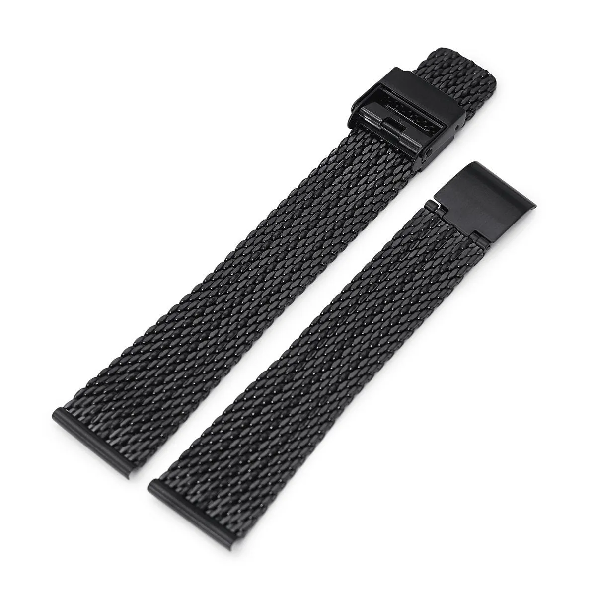 20mm Milanese Bony Wire Mesh Band, PVD Black