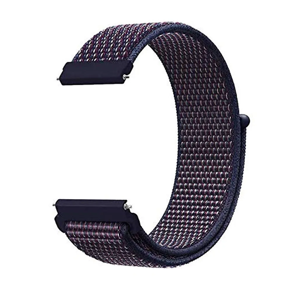 20mm SmartWatch Sport Loop Nylon Bands Indigo