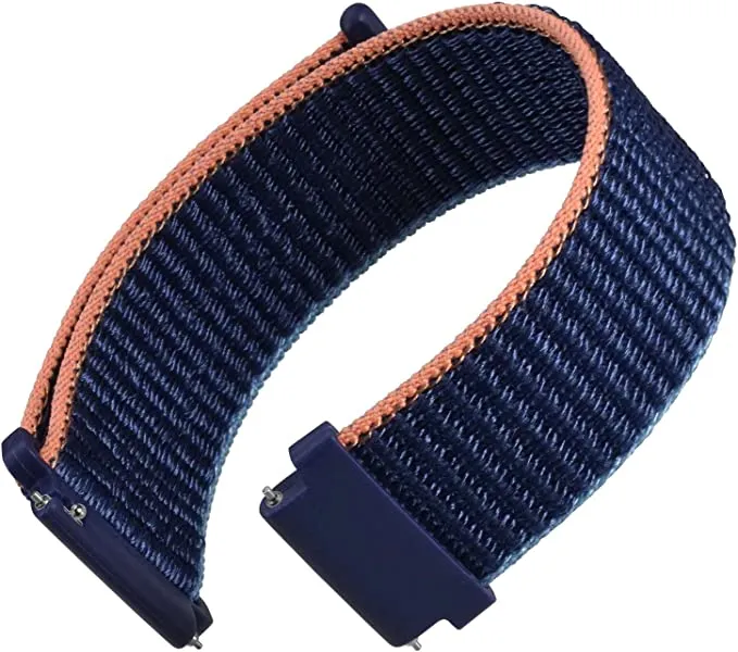 20mm SmartWatch Sport Loop Nylon Bands Indigo