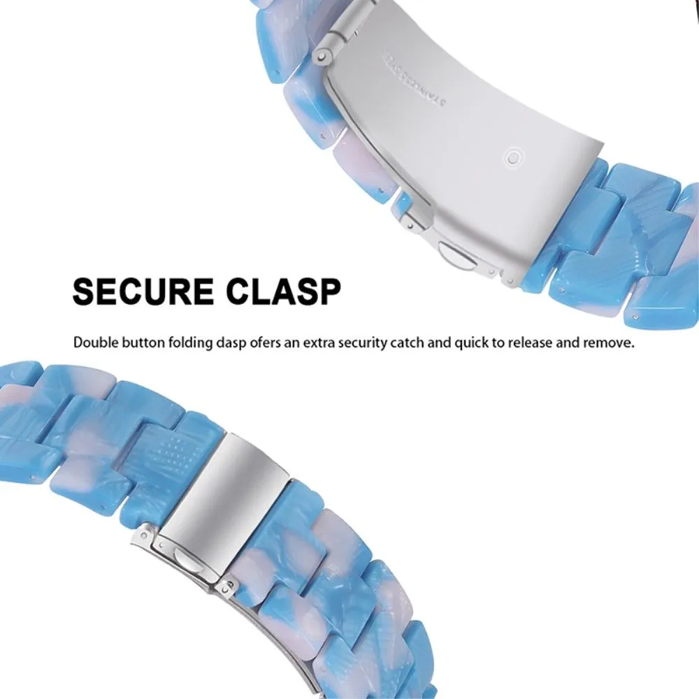 20mm smooth resin watch strap for Amazfit watch - Blue / Pink