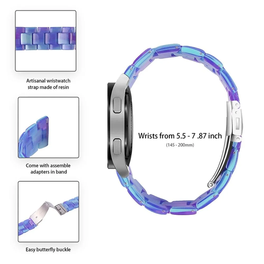 20mm smooth resin watch strap for Amazfit watch - Blue / Purple