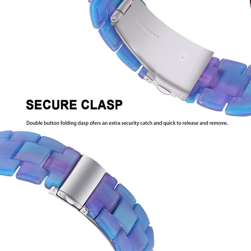 20mm smooth resin watch strap for Amazfit watch - Blue / Purple