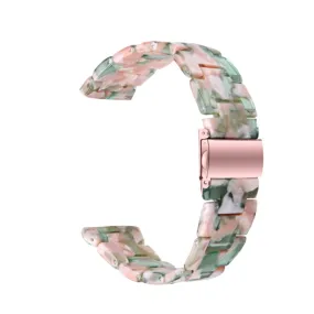 20mm smooth resin watch strap for Amazfit watch - Pink / Green