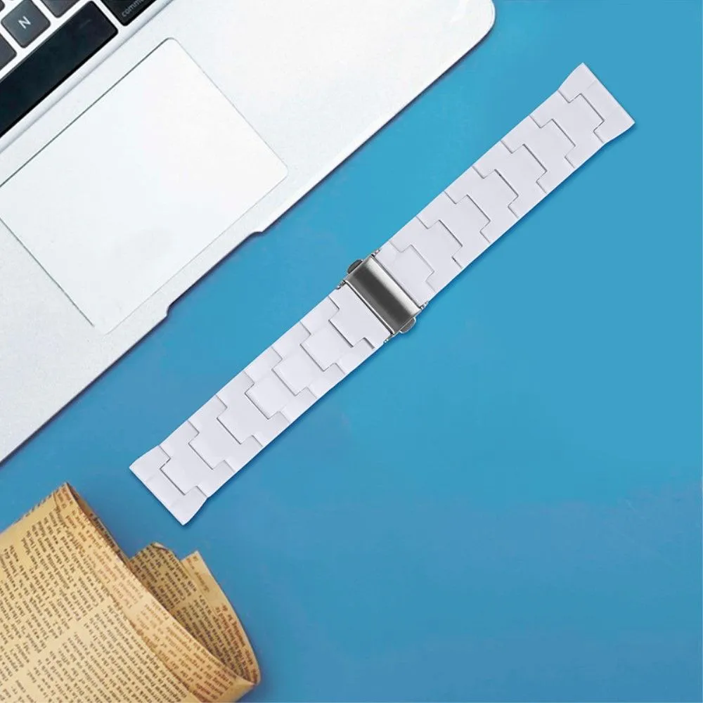 20mm smooth resin watch strap for Amazfit watch - White