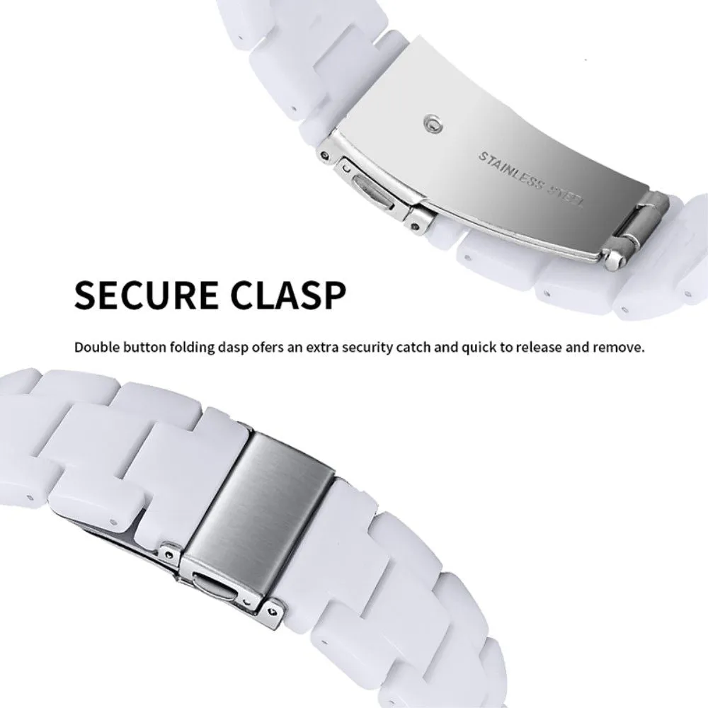 20mm smooth resin watch strap for Amazfit watch - White