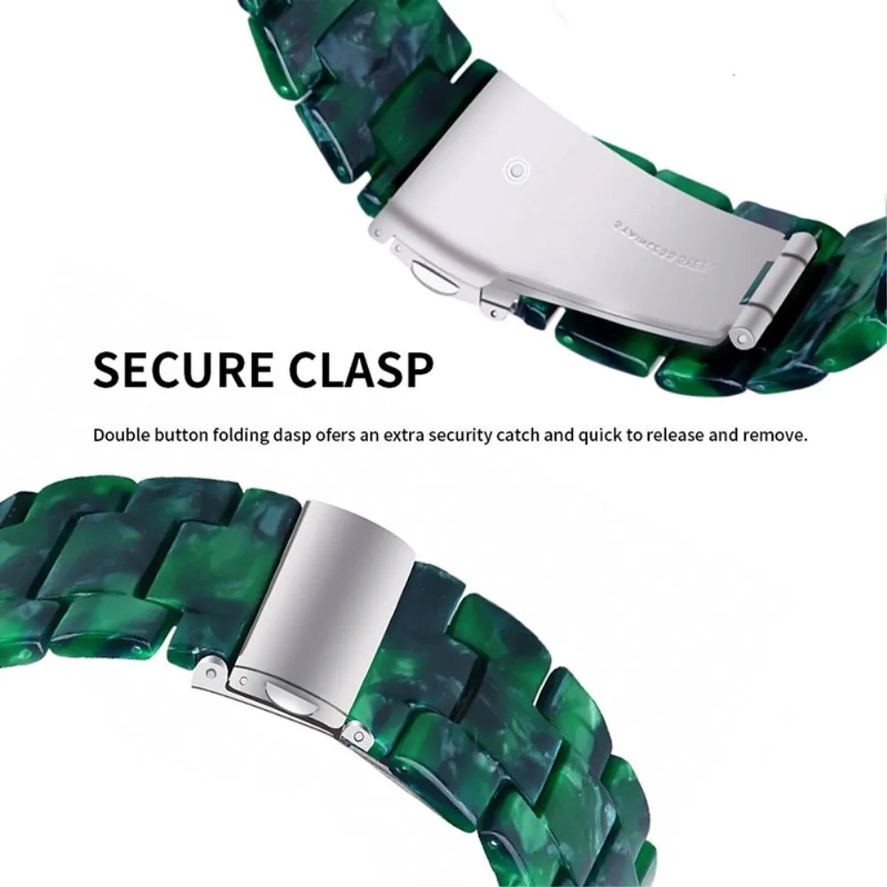 22mm resin style watch strap for Fossil watch - Green