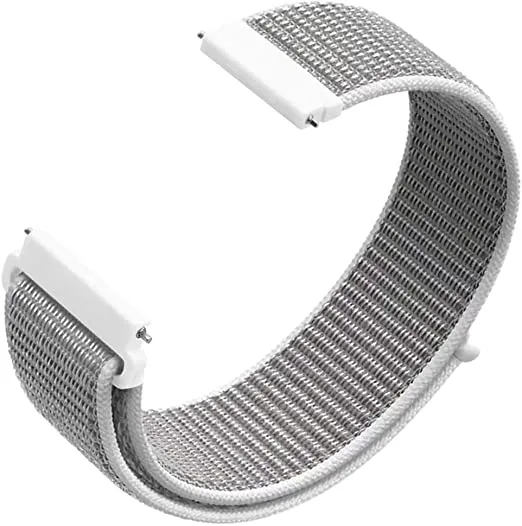 22mm SmartWatch Sport Loop Nylon Bands Cream