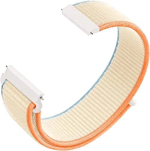 22mm SmartWatch Sport Loop Nylon Bands Cream