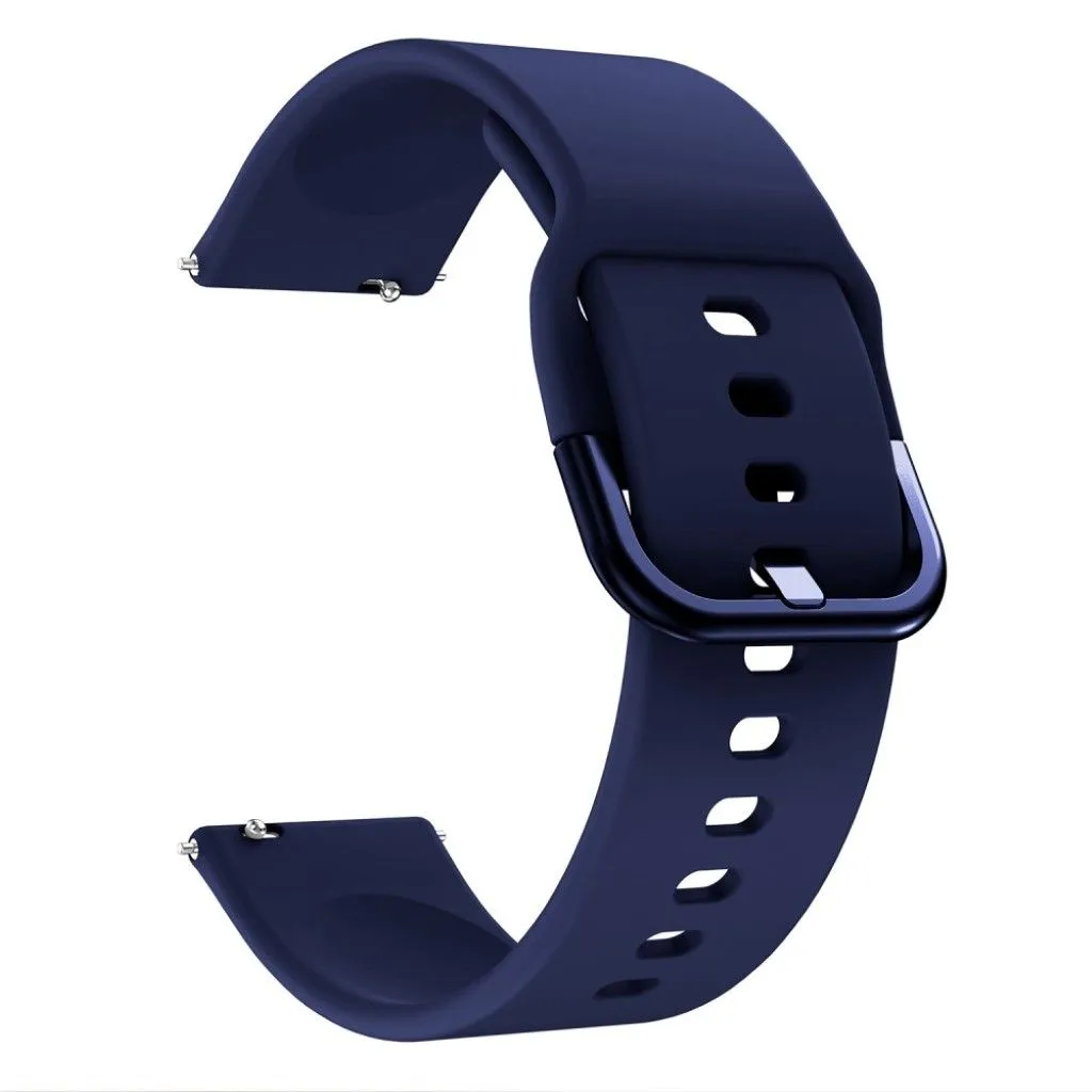 22mm Universal simple silicone watch band - Midnight Blue