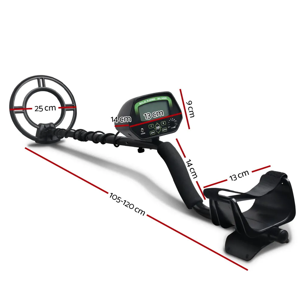 250cm LCD Screen Metal Detector with Headphones - Black