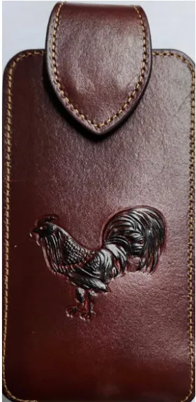 5004BR Rooster Brown Leather Vertical XL Phonecase