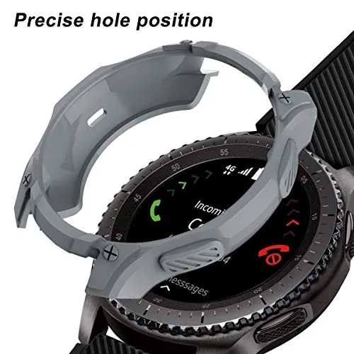 6 Packs Case Compatible Samsung Galaxy Watch 46mm / Gear S3 Frontier, NAHAI TPU Ultra-Slim Shock-Proof All-Around Cover Protective Bumper Shell for Galaxy Watch 46mm SM-R800 / Gear S3 Frontier