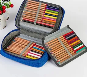 72 Holes Canvas Pencil Case for School Students