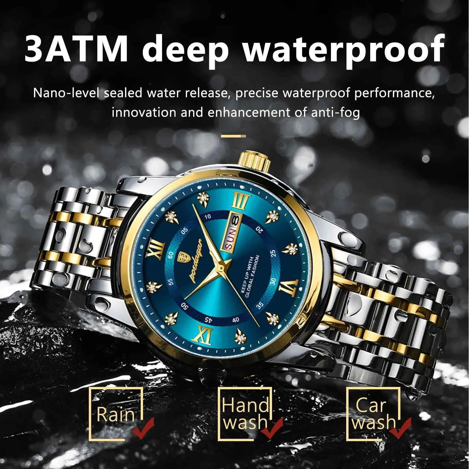 936 Men's Simple Watch - Luxury Waterproof Quartz Stainless Steel Wristwatch