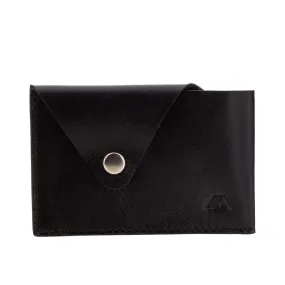 A-SLIM Leather Card Case Tsuki - Black