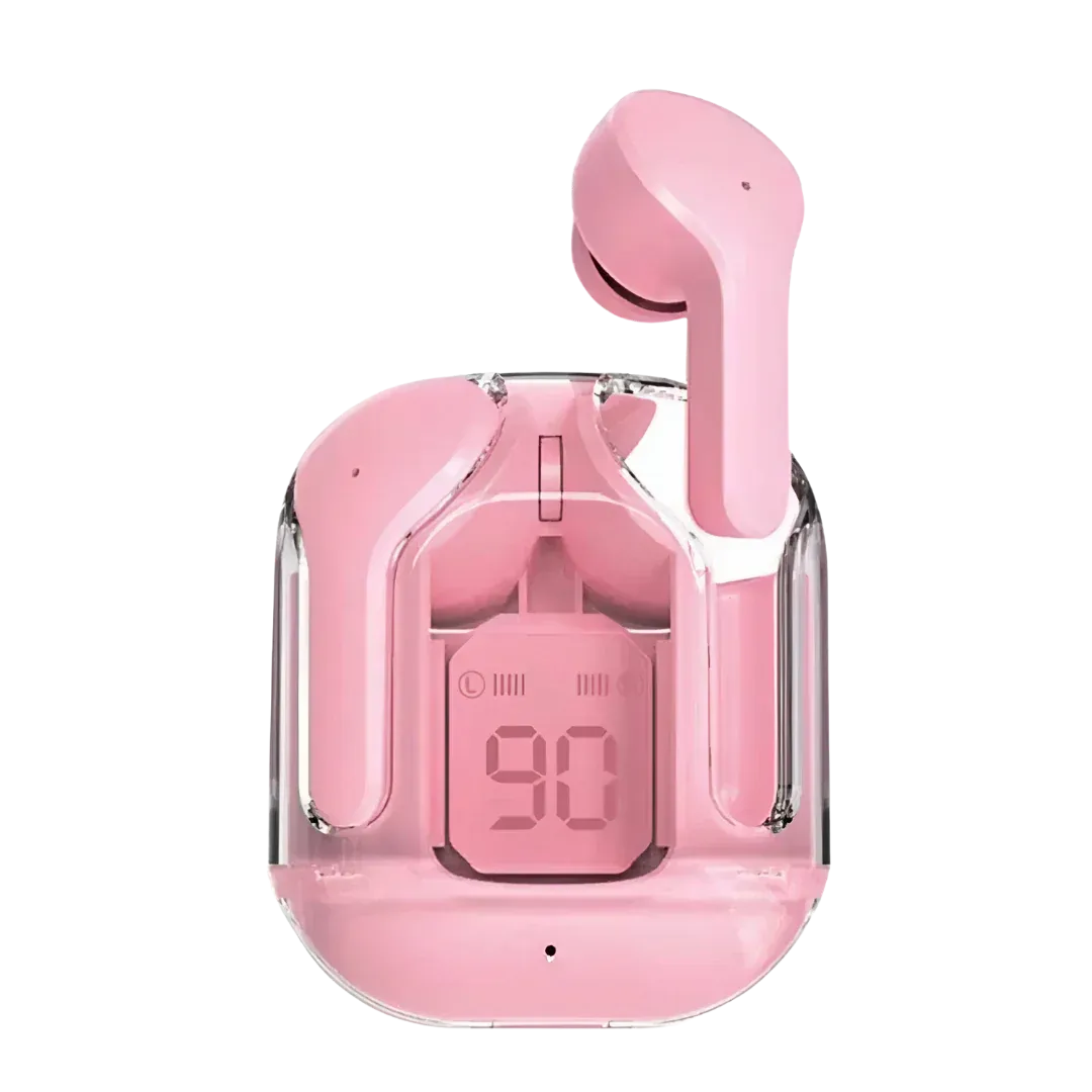 Air31 Transparent , Digital Screen And Wireless EarBuds with Free Silicone Pouch