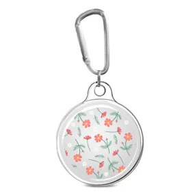 AirTags unique pattern cover with key ring - Orange Flowers