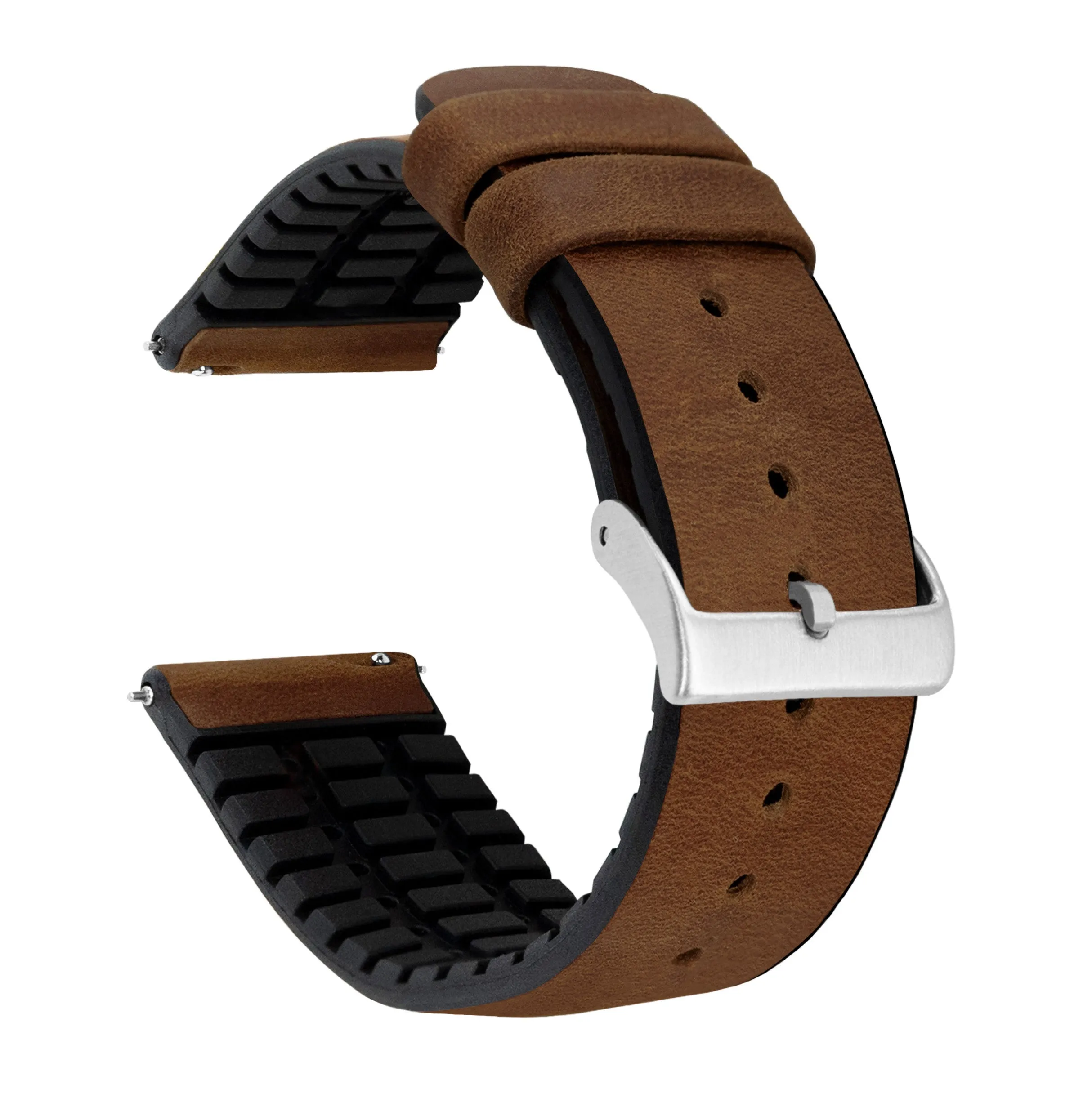 Amazfit Bip | Leather and Rubber Hybrid | Oak Brown