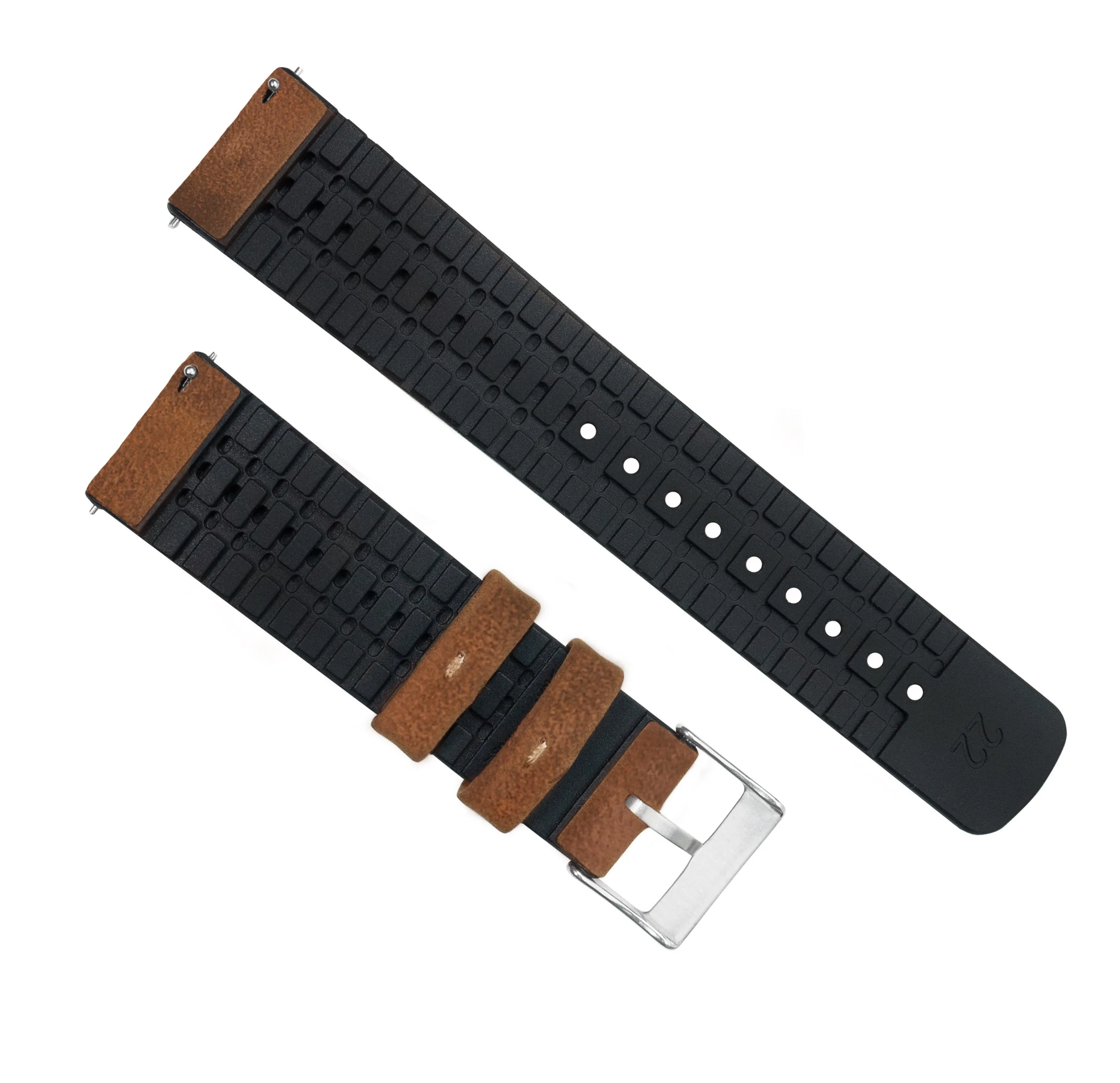 Amazfit Bip | Leather and Rubber Hybrid | Oak Brown