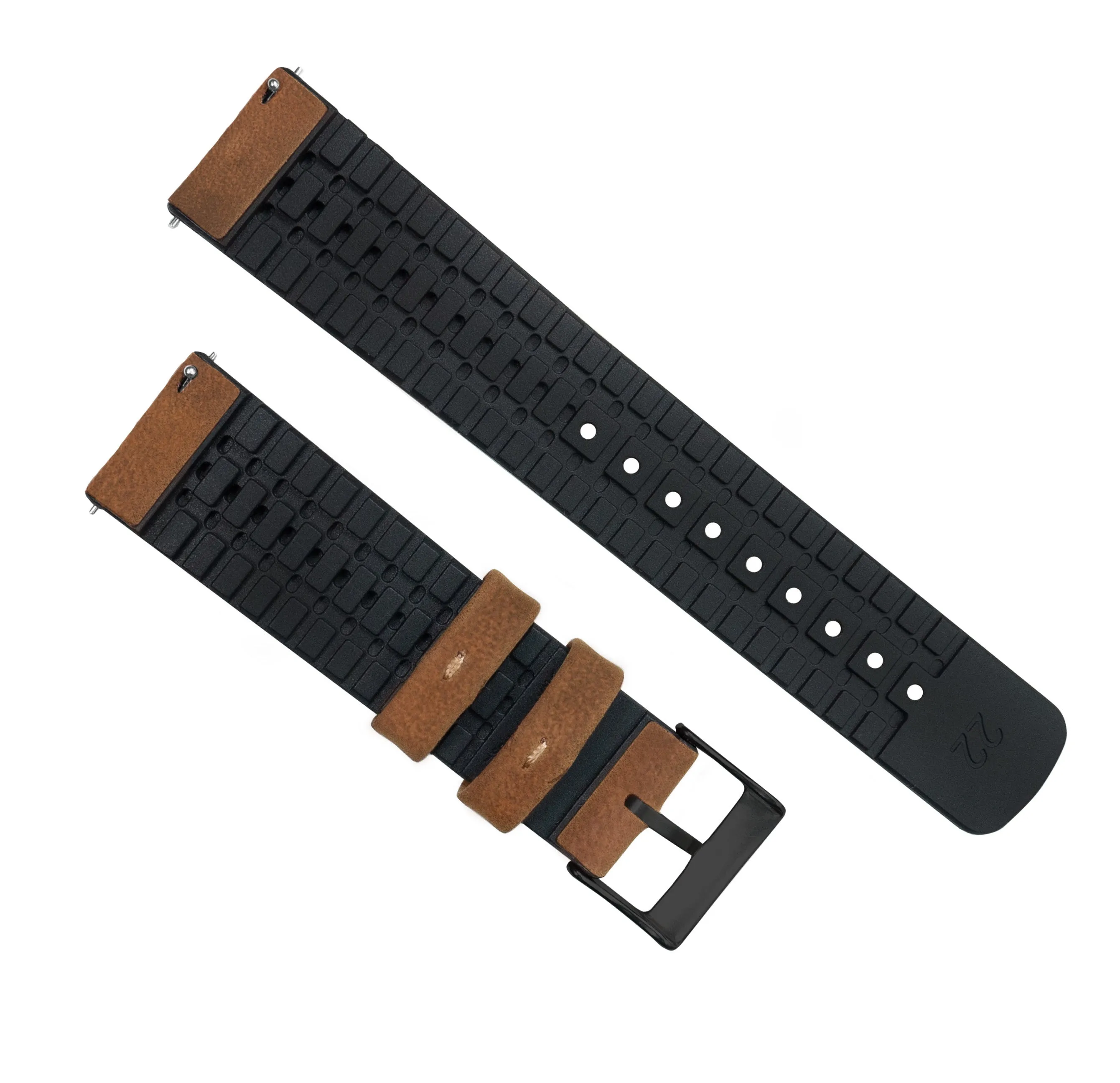 Amazfit Bip | Leather and Rubber Hybrid | Oak Brown