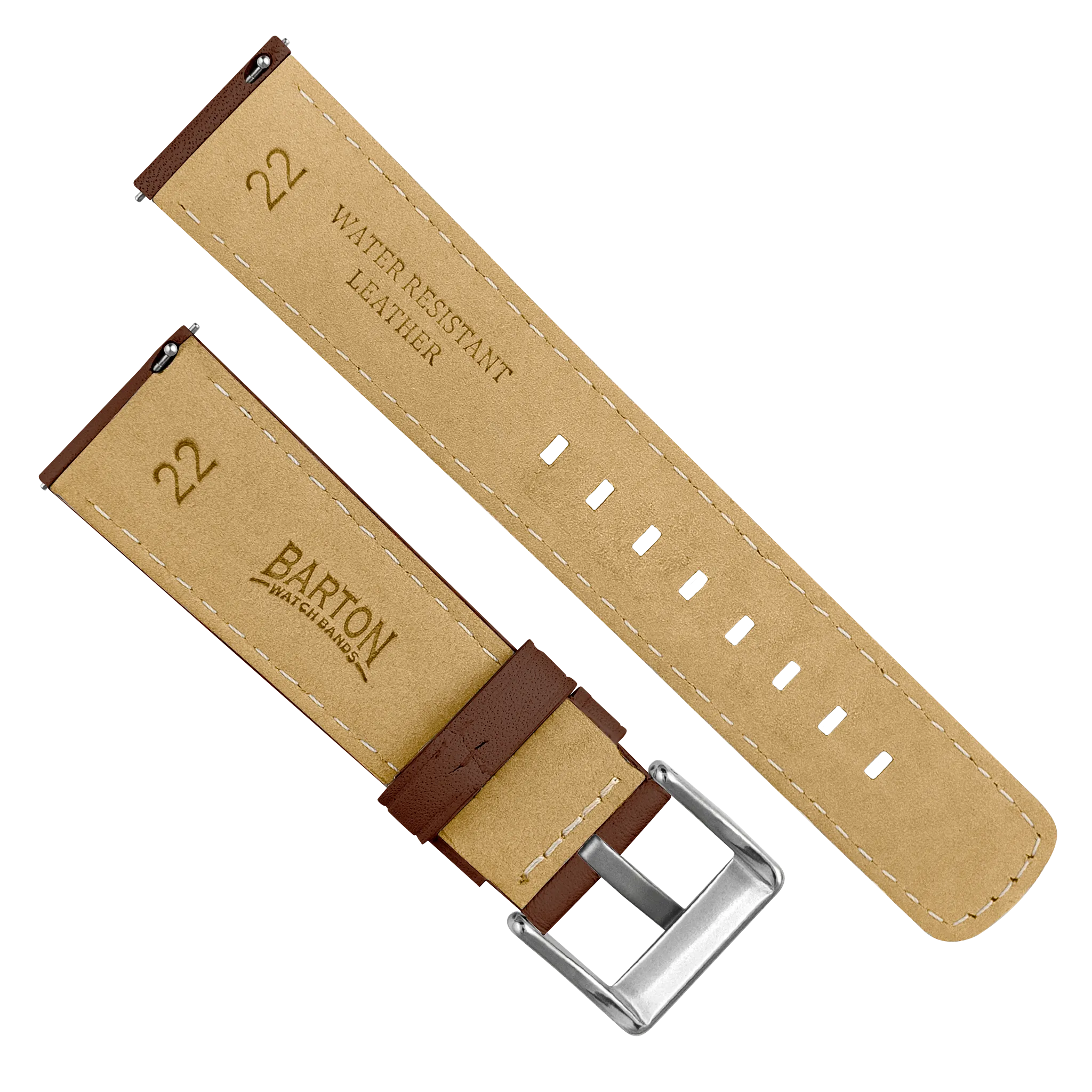 Amazfit Bip | Light Brown Pittards® Performance Leather & Brown Stitching