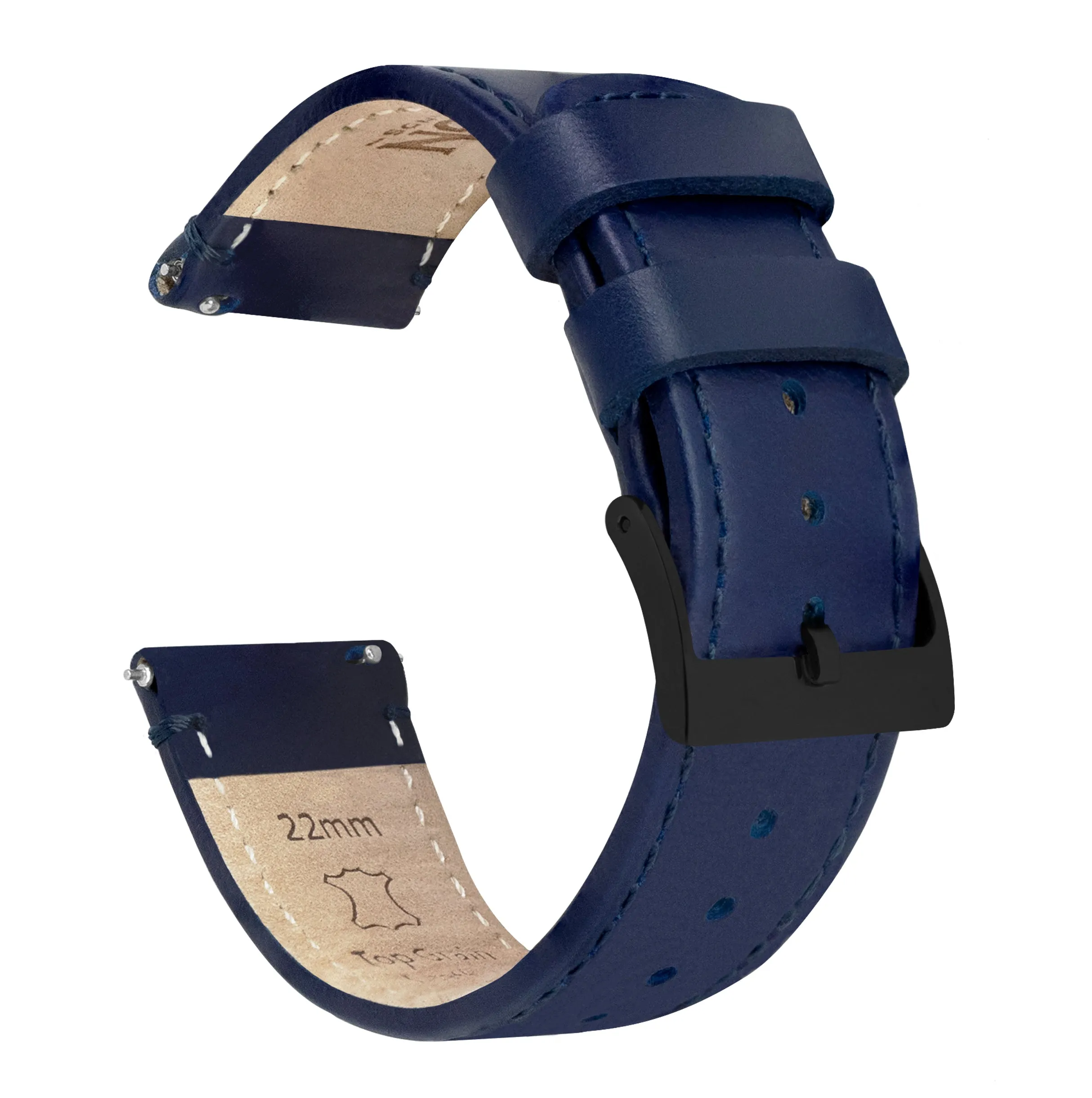 Amazfit Bip | Navy Blue Leather & White Stitching