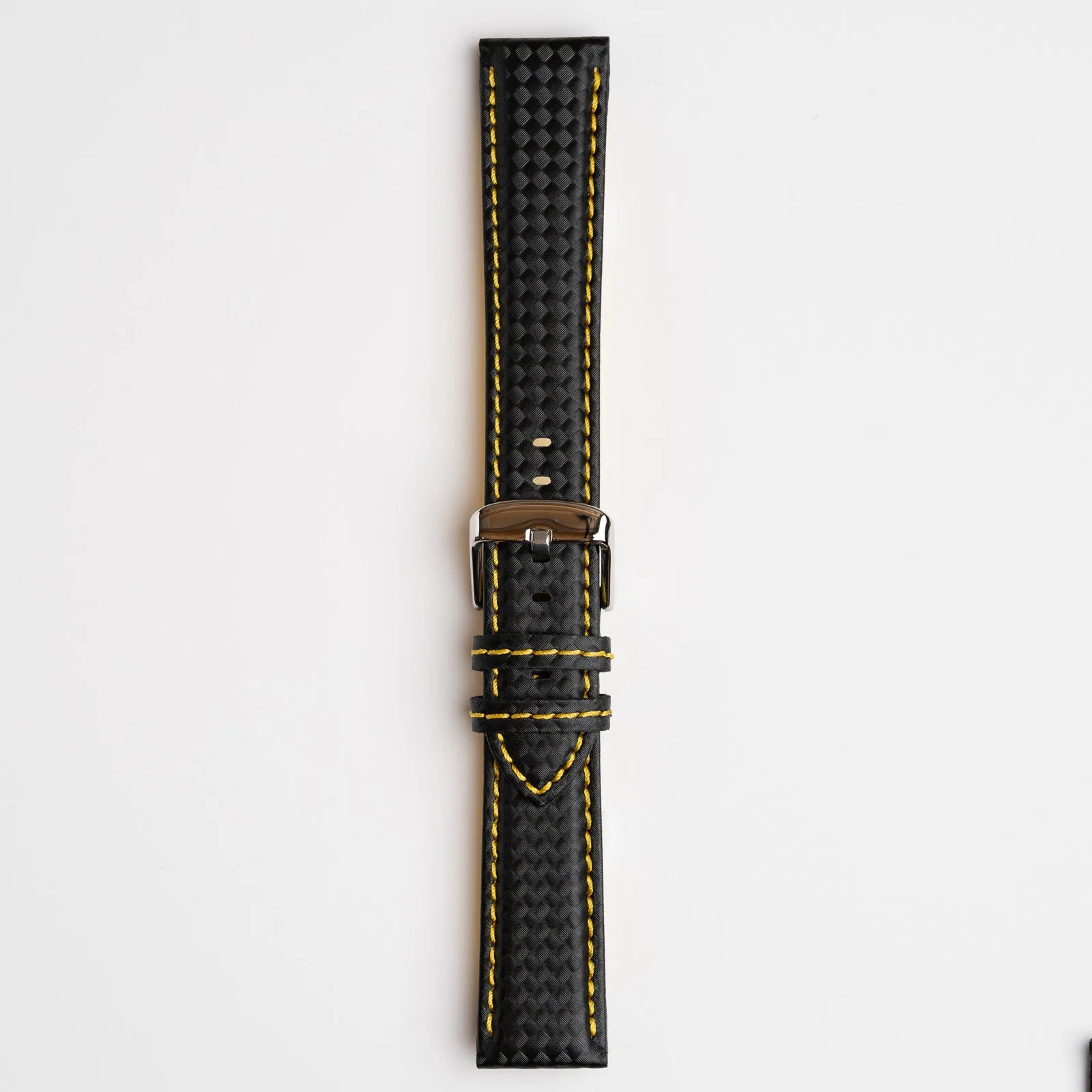 Anthracite Carbon Yellow Watch Strap