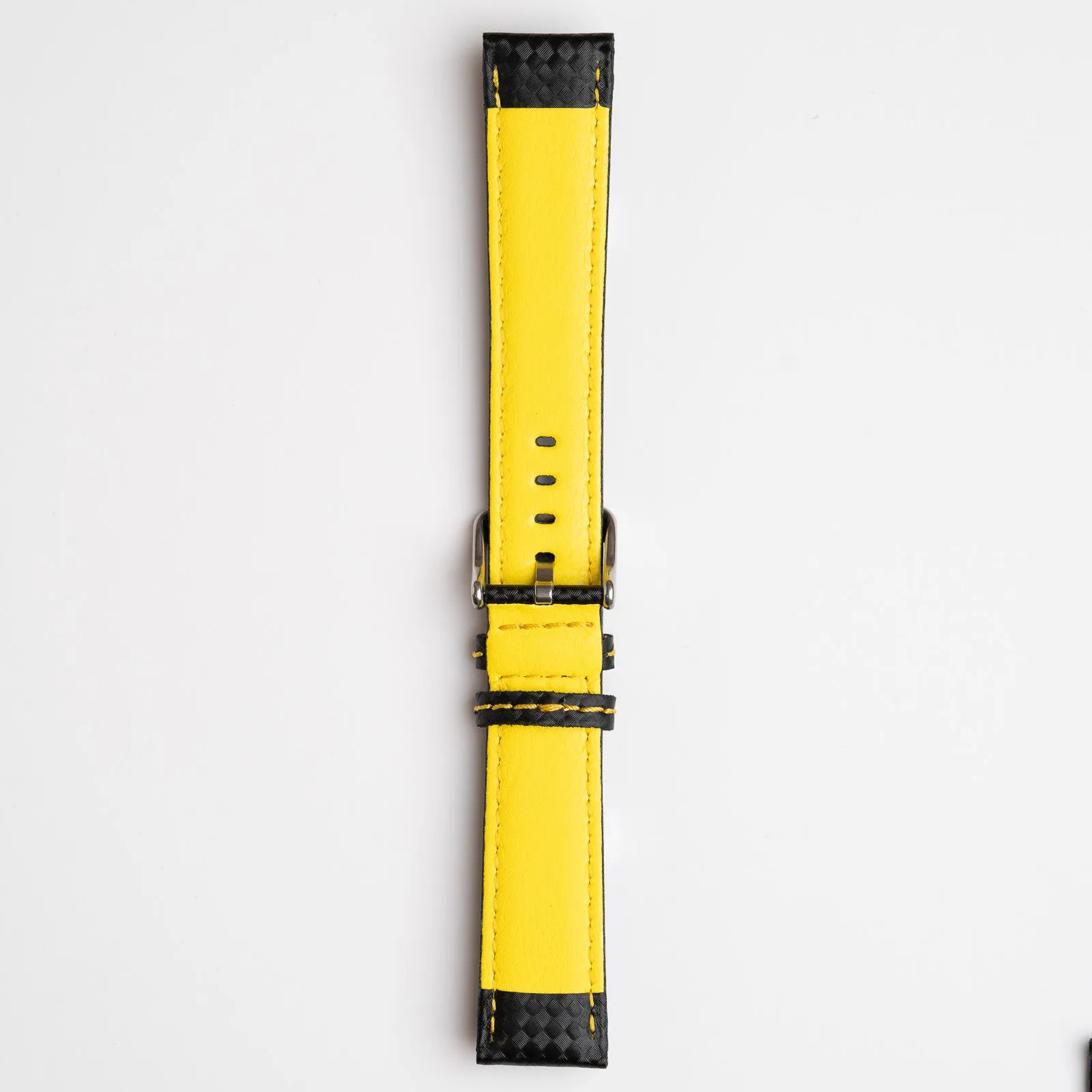 Anthracite Carbon Yellow Watch Strap