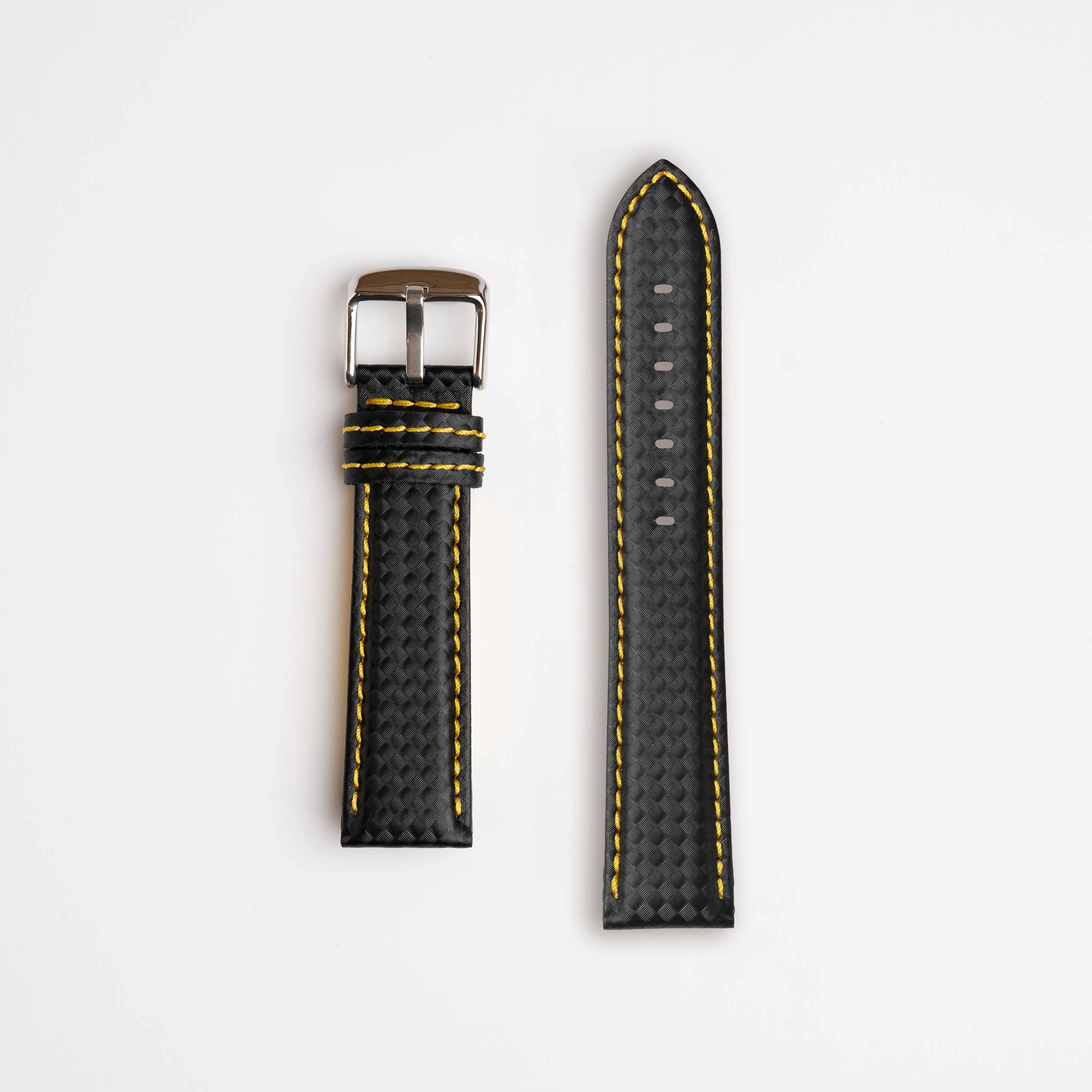 Anthracite Carbon Yellow Watch Strap