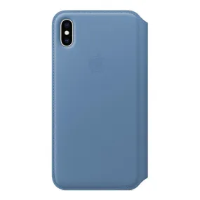 Apple iPhone XS Max Leather Folio Case Cornflower Blue