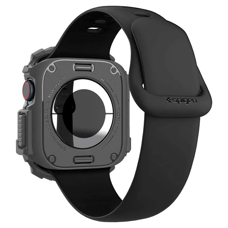 Apple Watch 10 (46mm) Spigen Rugged Armor Cover - Fleksibelt Plastik - Mørkegrå