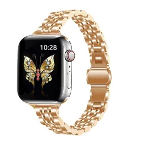 Apple Watch 41mm / 40mm / 38mm | Slim Metal Straps |Rose Gold