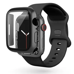 Apple Watch 4/5/6/SE (40mm) Epico Plastik Cover m. Indbygget Skærmbeskyttelse - Sort