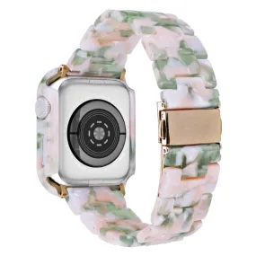 Apple Watch 9/8/7 (45mm) Harpiks Rem & Cover - Pink / Grøn