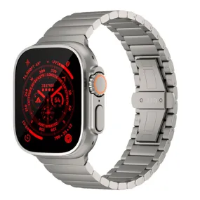 Apple Watch Ultra 1/2 (49mm) Just Mobile Titanium Rem m. DLC Belægning - Sølv