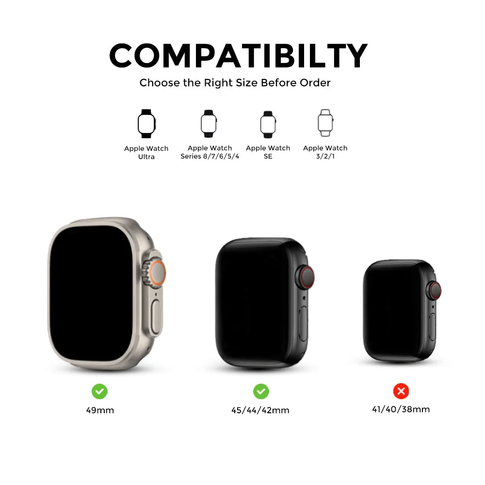 Apple Watch Ultra 49mm / 45mm / 44mm / 42mm | Metal Straps | Silver