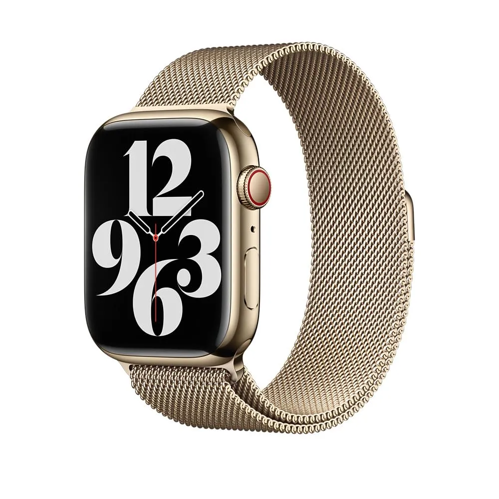 Apple Watch Ultra 49mm / 45mm / 44mm / 42mm | Milanese Loop Metal Bands | Classic Gold