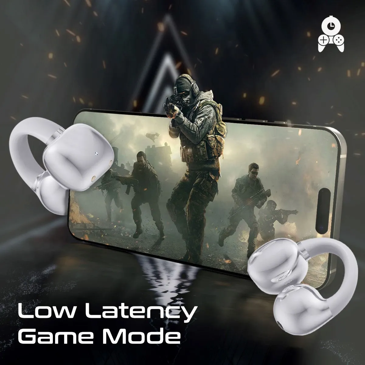 AudioFit™ Open Ear Clip On TWS Earbuds w/ IntelliTouch