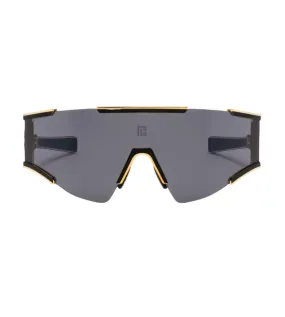 Balmain Unisex Dark Grey Oversized Sunglasses