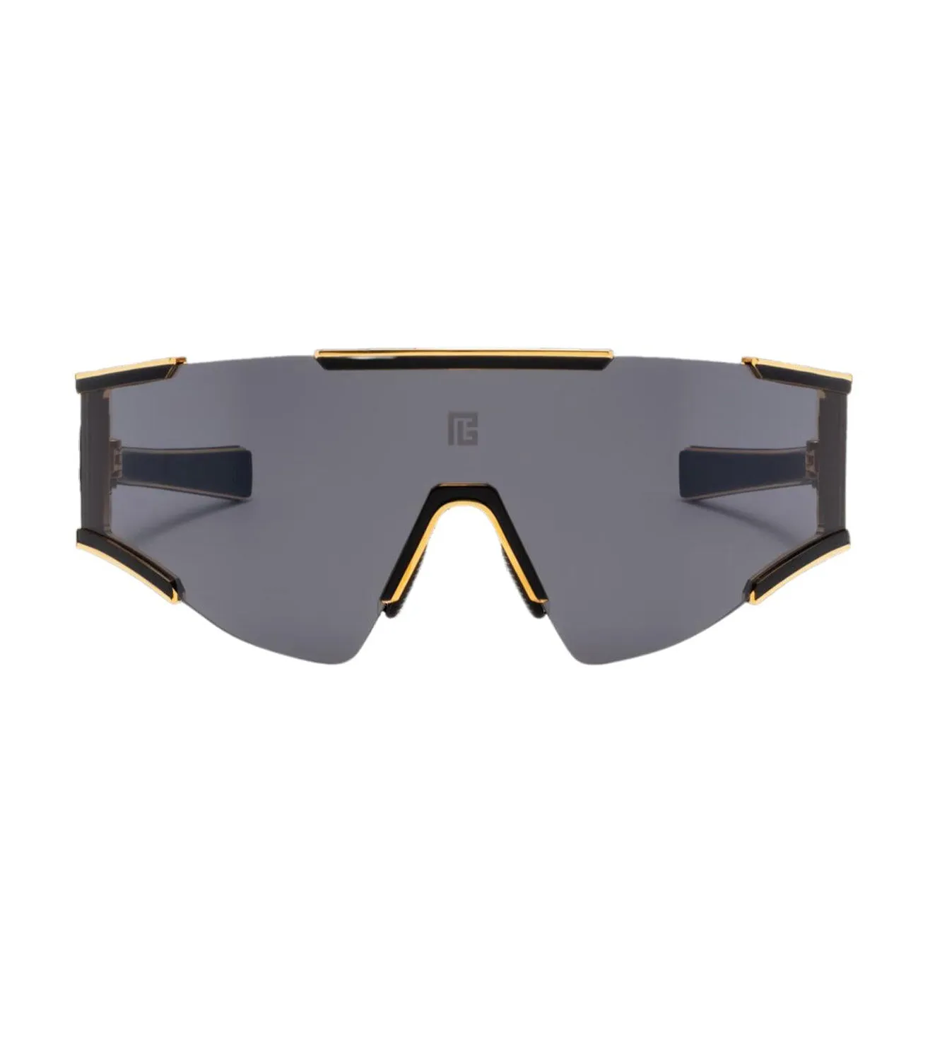 Balmain Unisex Dark Grey Oversized Sunglasses