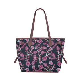 Beaded Pink Clover Canvas Tote Bag