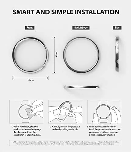 Bezel Styling Cover for Galaxy Watch Active 2 40mm (2019)  [Stainless Steel]