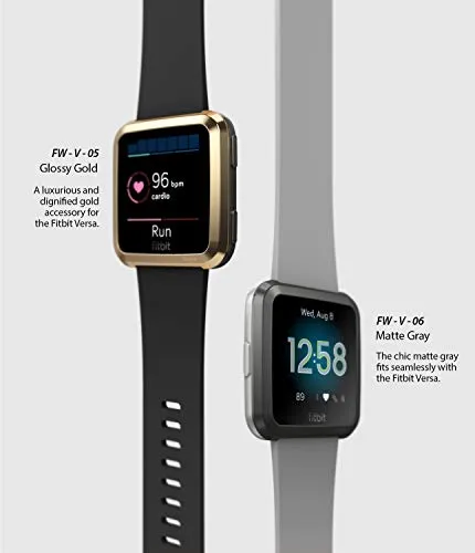 Bezel Styling Designed for Fitbit Versa - [Stainless Steel]