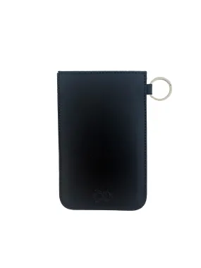 BLACK LEATHER PHONE CASE HOLDER