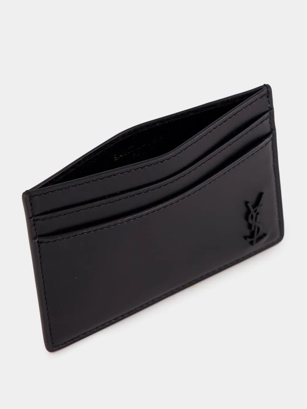 Black Matte Leather Card Case