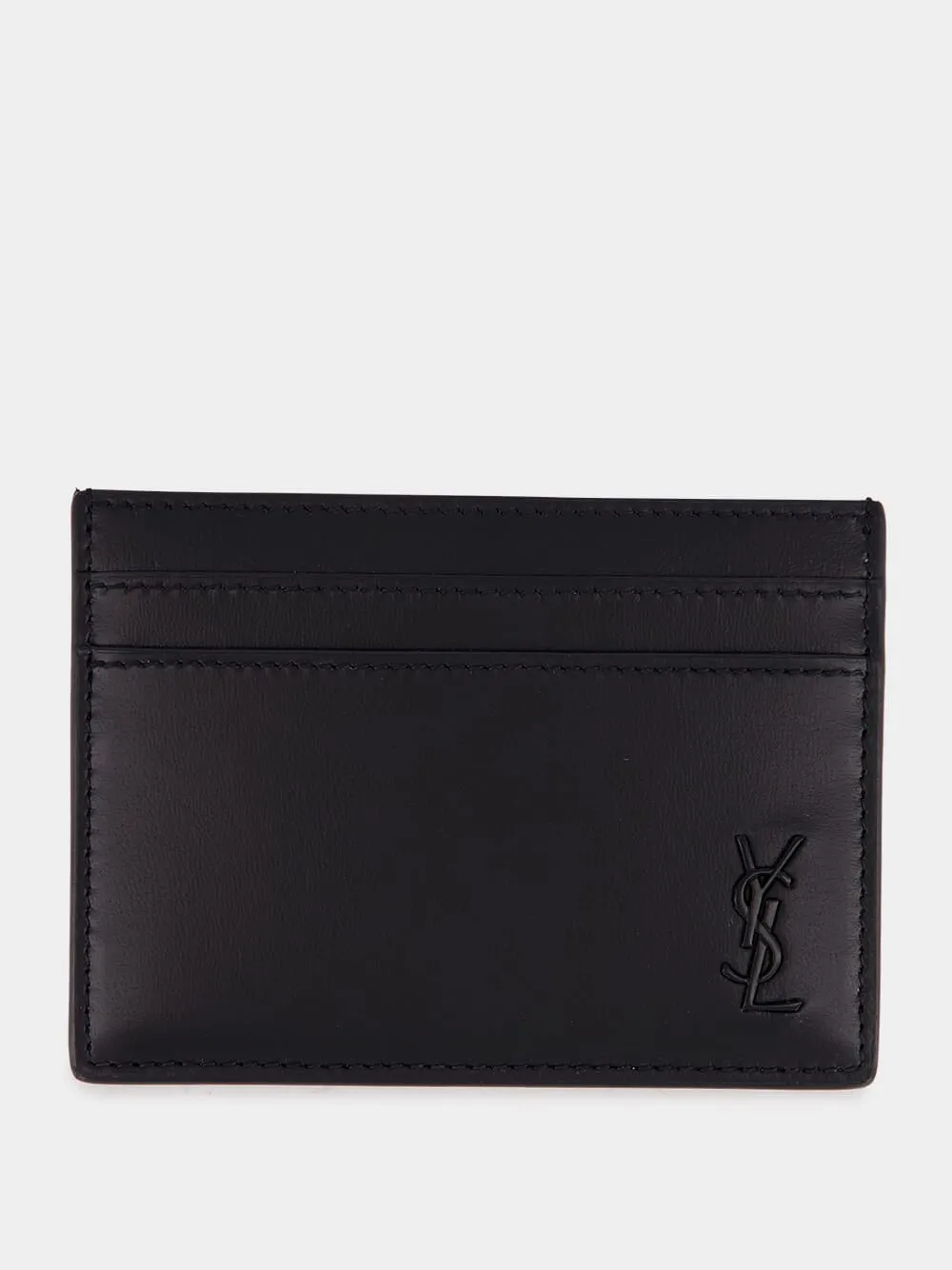 Black Matte Leather Card Case