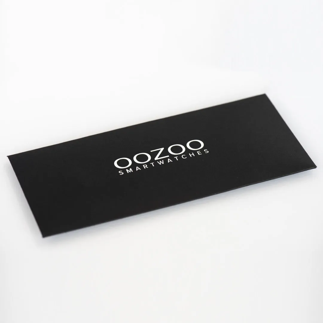 Black OOZOO rubber strap with silver clasp