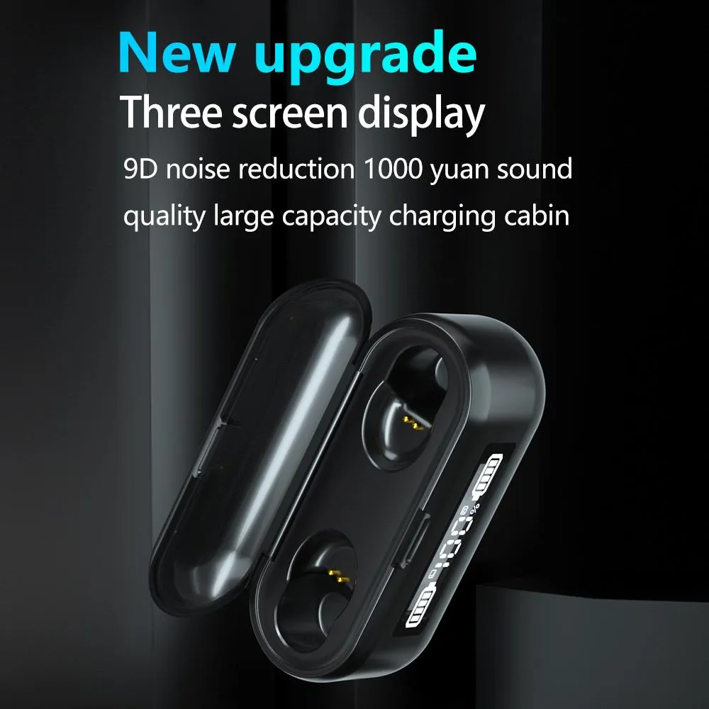 Bluetooth 5.1 Earphones 1200mAh Charging Box Wireless Headphone SP