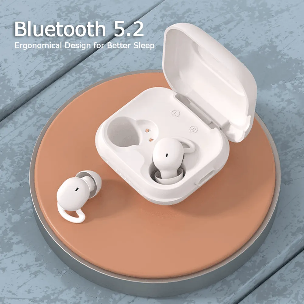 Bluetooth 5.2 TWS Earbuds Ultra-light Ergonomical Sleeping Earphones