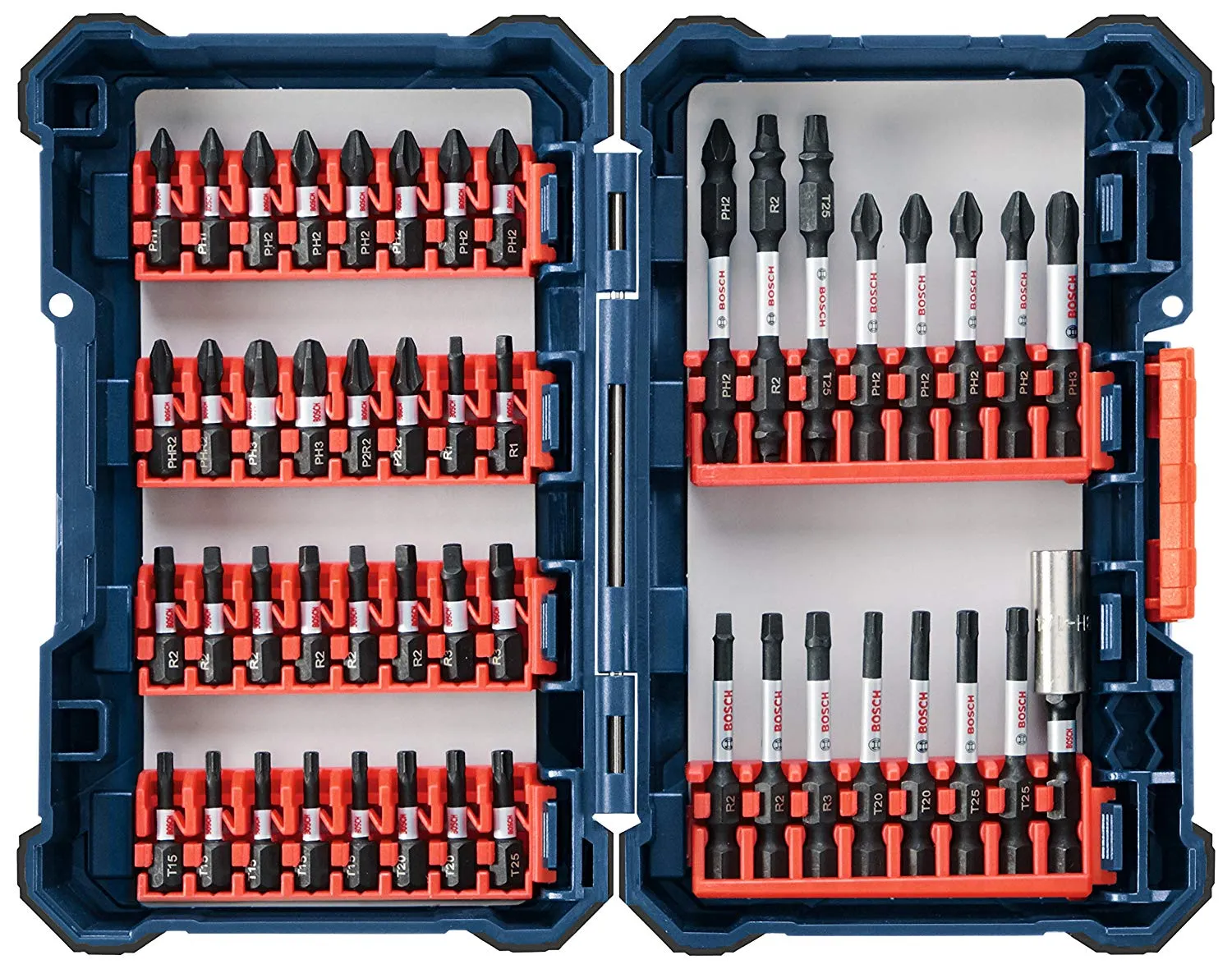 Bosch SDMS48 Impact Tough Screwdriving Custom Case System Set, 48-Piece